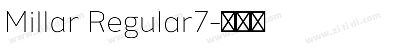 Millar Regular7字体转换